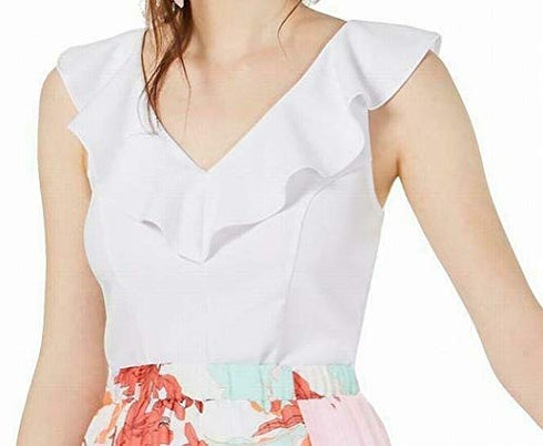 V-Neck Ruffled Top